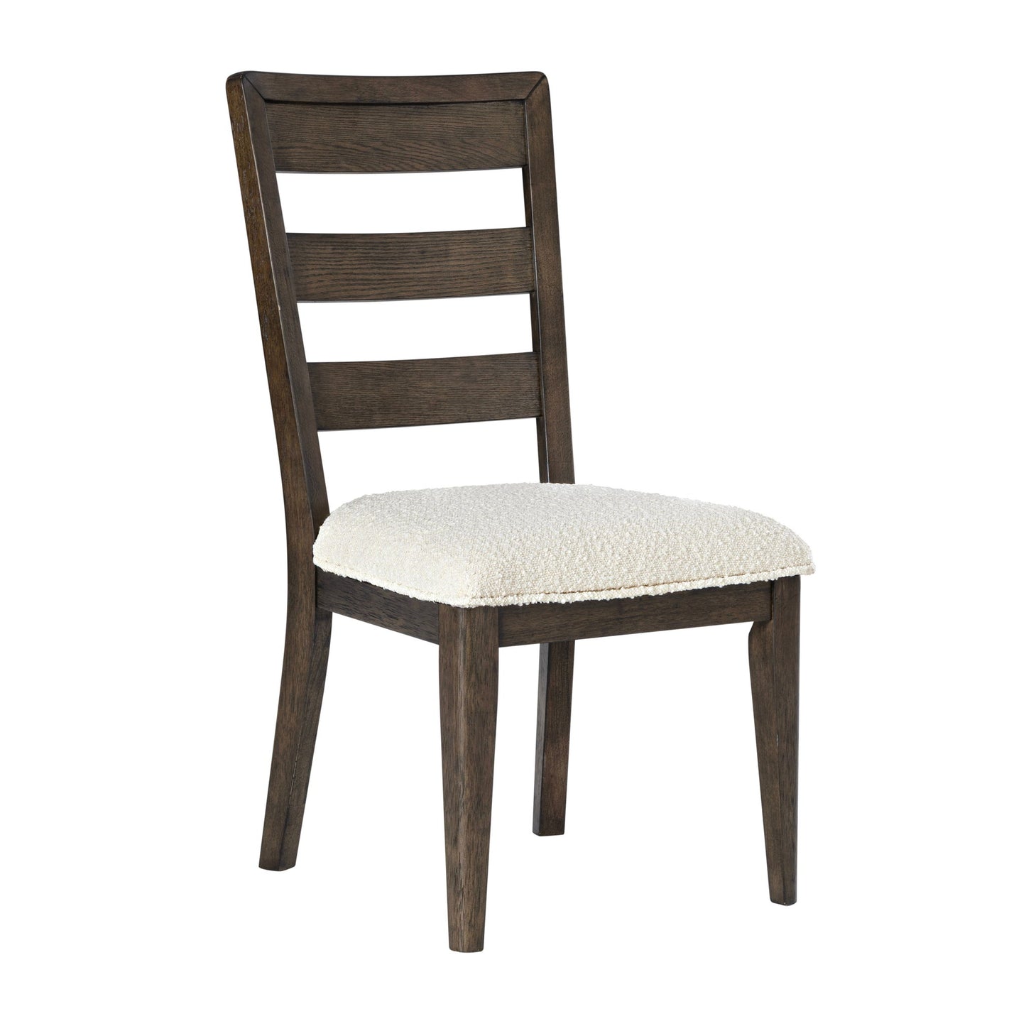 Upholstered Dining Chair With Ladder Back Design (Set of 2)