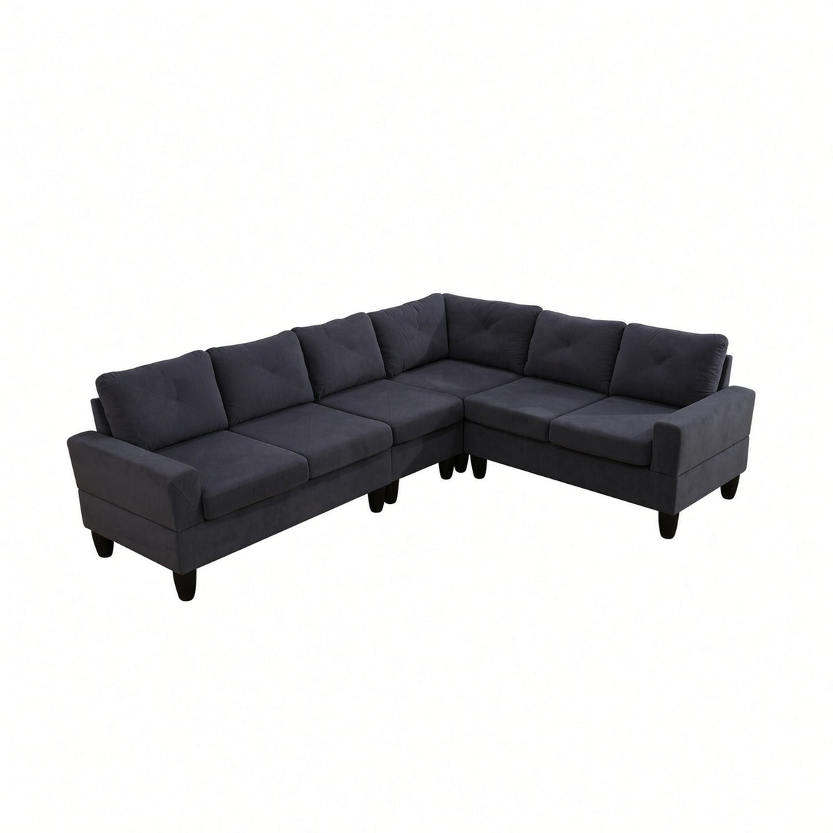 Modular L - Shaped Sectional Sofa 6 Seater 4 Piece Couch With Chaise