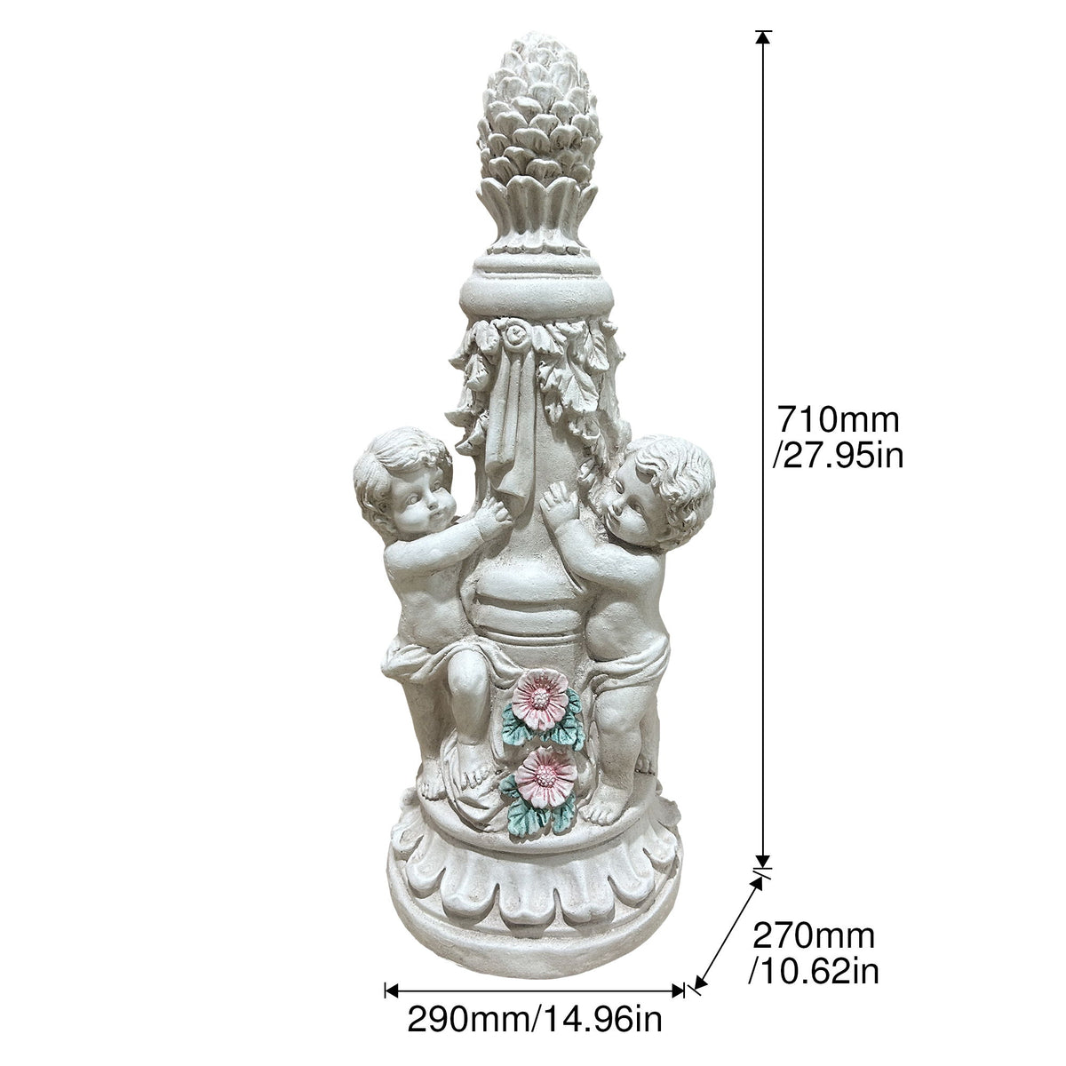 A Pair Of Climbing Children Garden Statues, Made Of Magnesium Oxide, Suitable For Decorating Outdoor Courtyards, Lawns, And Patios.