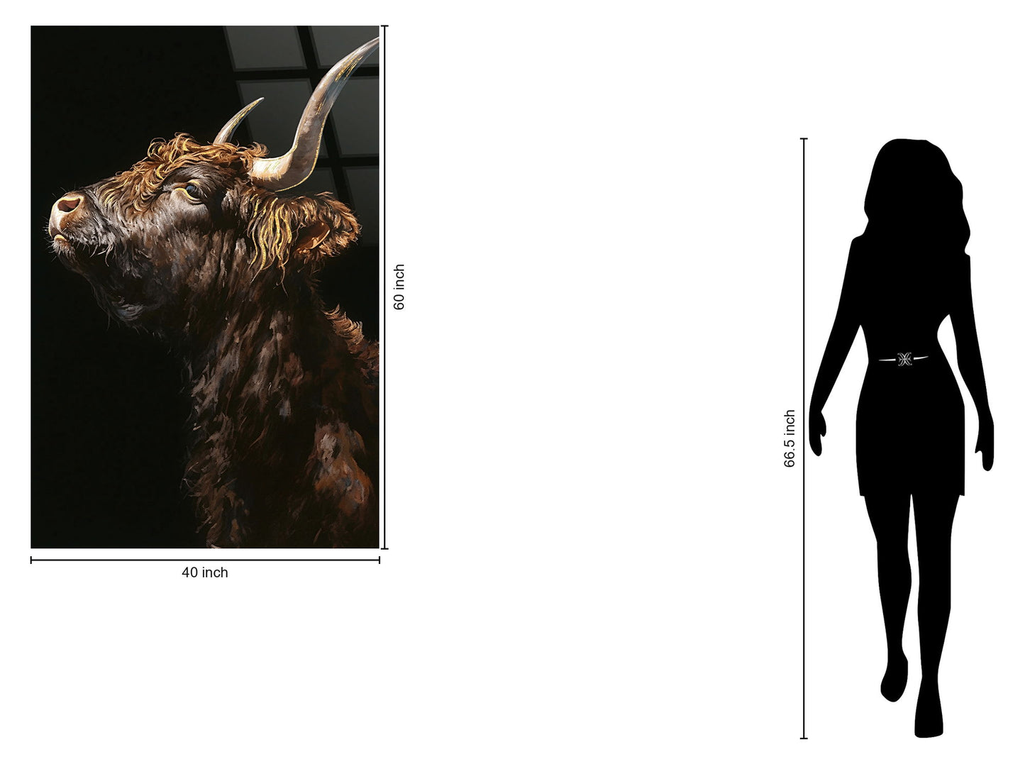 "Noble Highland" Tempered Glass - Brown / Black