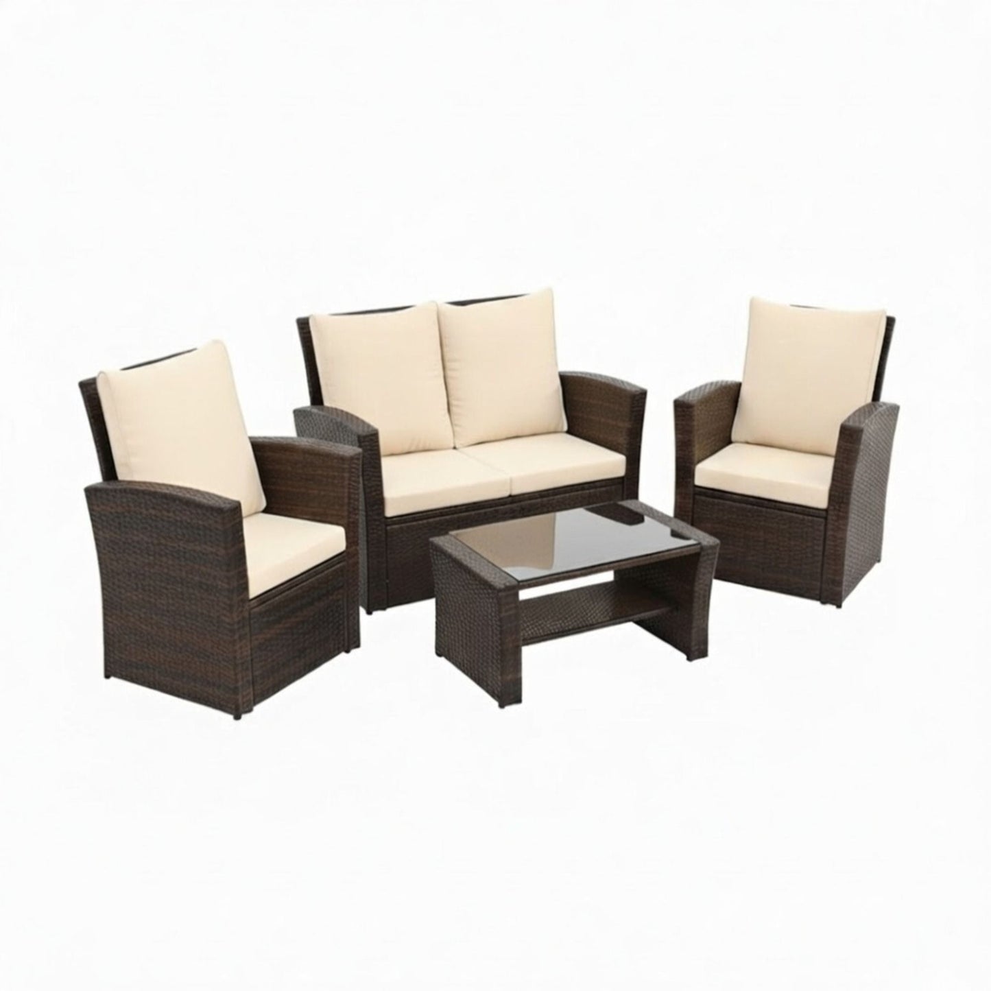 Modern Patio Set With Table And Cushions