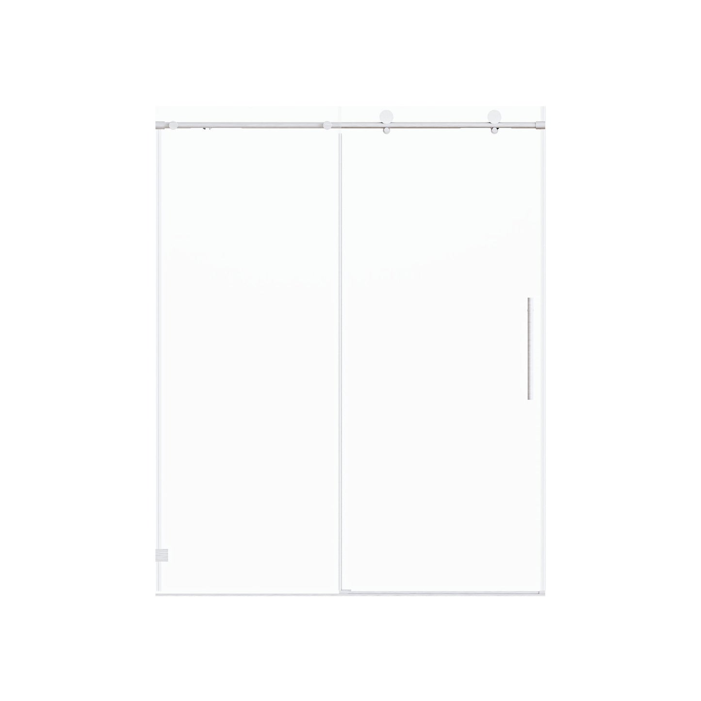 Frameless, Single Sliding Soft Close Shower Doors, 5/16" Sgcc Tempered Glass