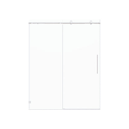 Frameless, Single Sliding Soft Close Shower Doors, 5/16" Sgcc Tempered Glass