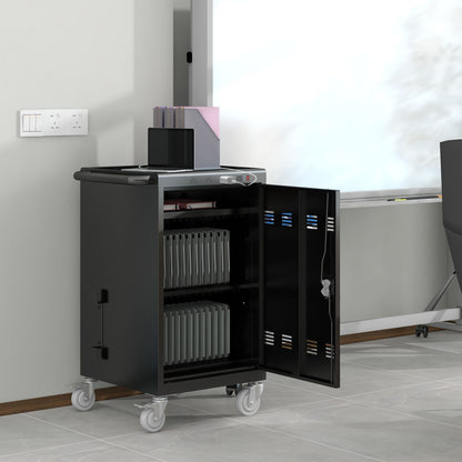 Mobile Charging Cart For Tablets Laptops 35, Device Capacity Matt Metal