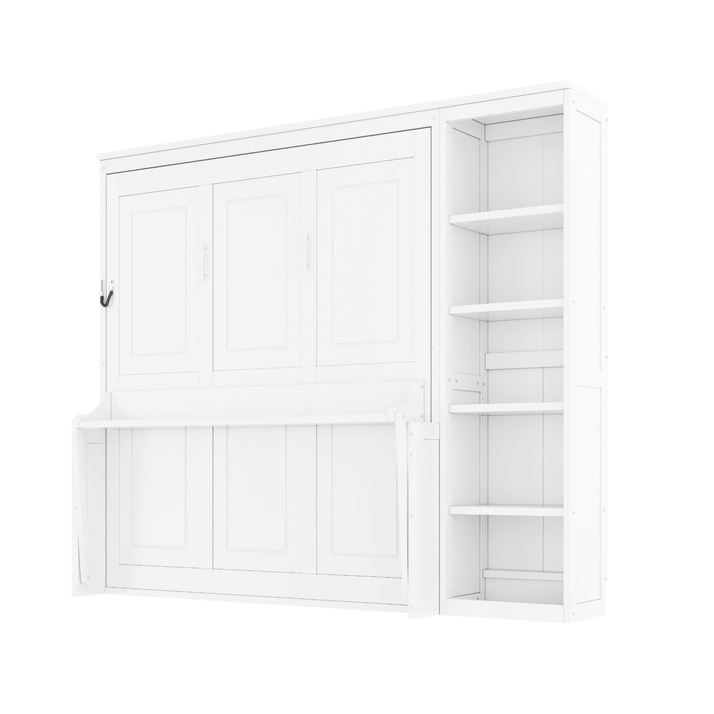 Sturdy Murphy Bed With Desk And Bookshelf