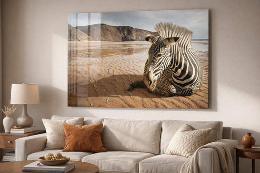 Striped Respite Tempered Glass With Foil - Black / Orange
