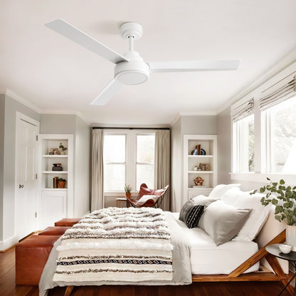 52" Ceiling Fan With Remote Control, 6 Speed Reversible DC Motor, 3 Blades