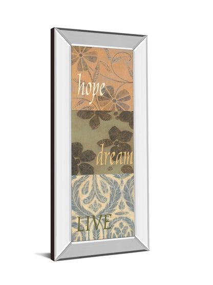 Uplift I By Vision Studio - Mirror Framed Print Wall Art - Light Brown
