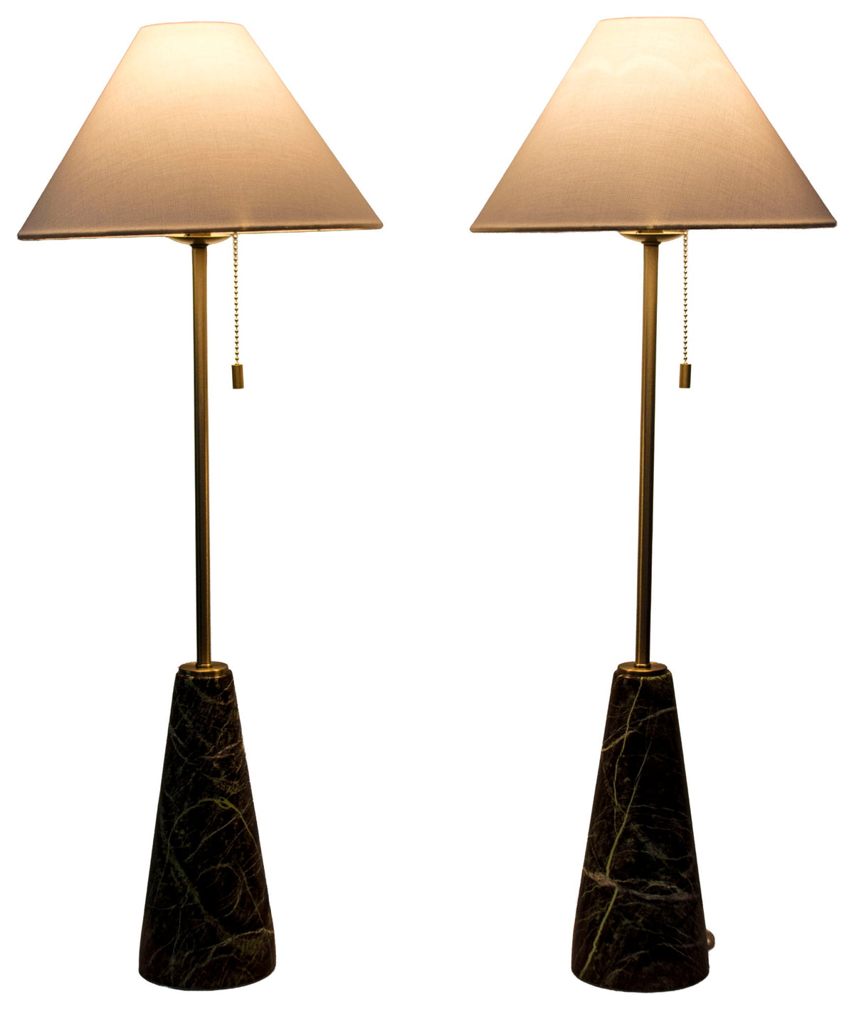 Evergreen Spire - 29 X 11 - Marble Buffet Lamp (Set of 2) - Black