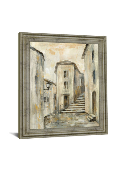 Golden Alleyway - 28" x 34" Framed Wall Art - Beige