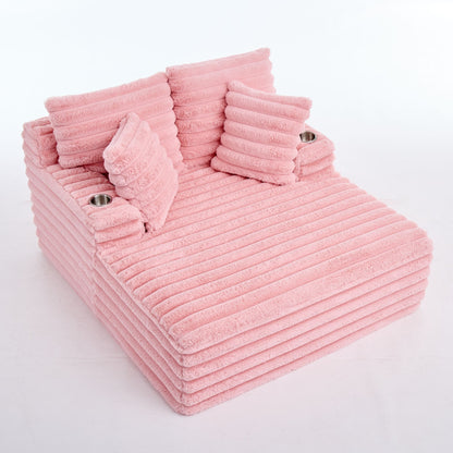 Oversized Chaise Lounge Chair Indoor With Pillows For Living Room