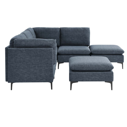 Upholstered Modular Sectional & Tall Legs