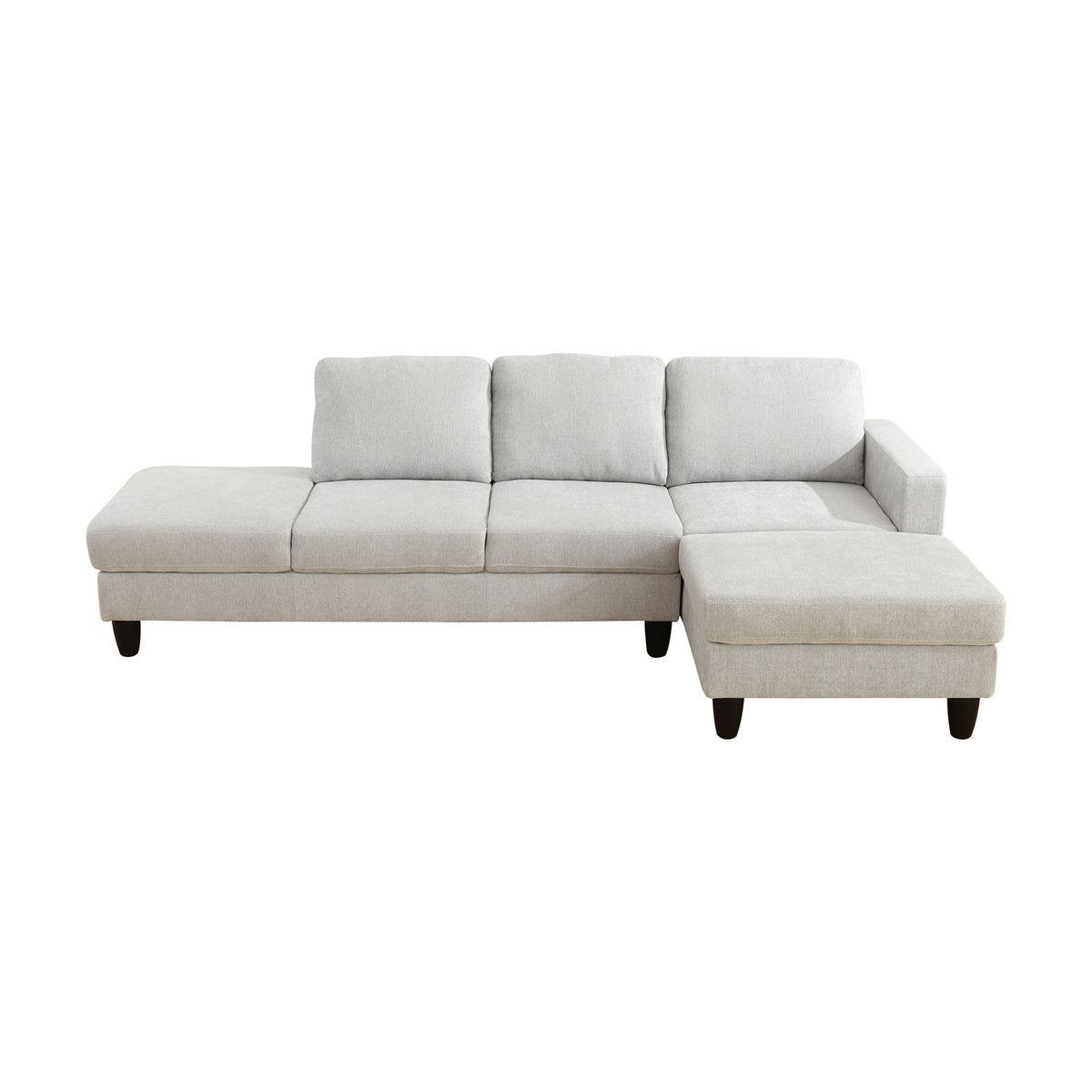 L - Shaped Sectional Sofa With Chaise & Ottoman