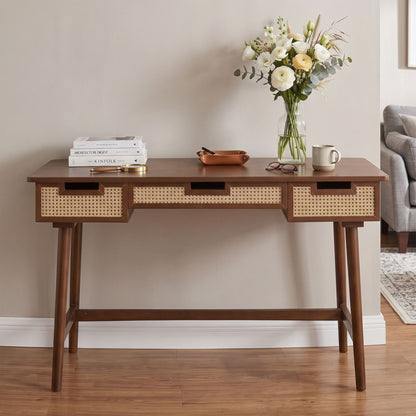 Writing Desk With 3 Drawers For Living Room