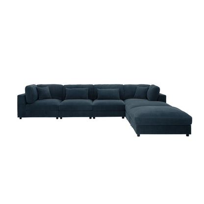 Upholstered Modular Sectional & Custom Configuration And Toss Pillows