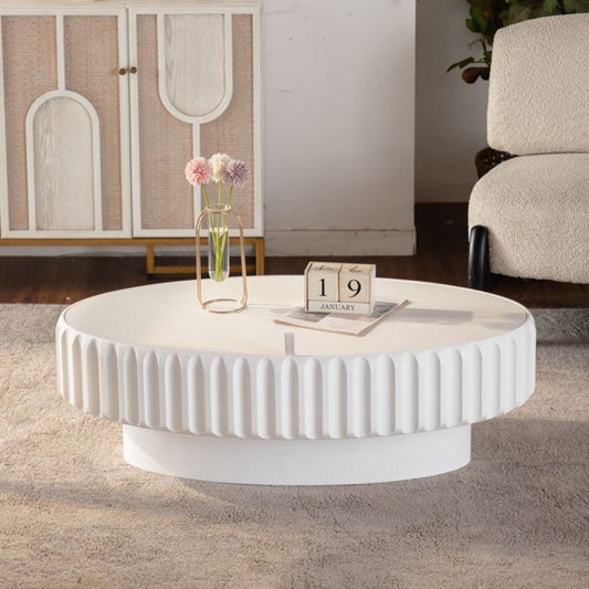 Fluted Storage Table With Lift Off Lid