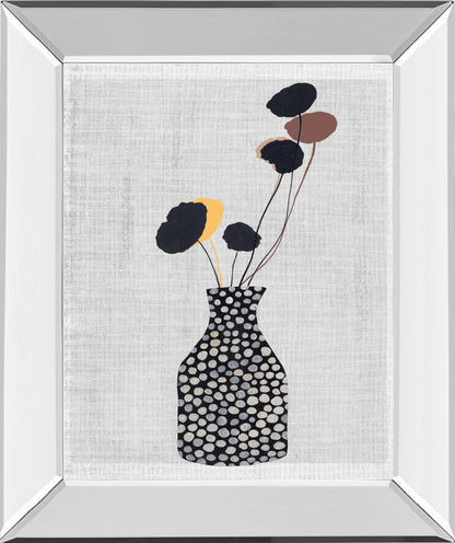 Decorated Vase with Plant II By Melissa Wang - Gray