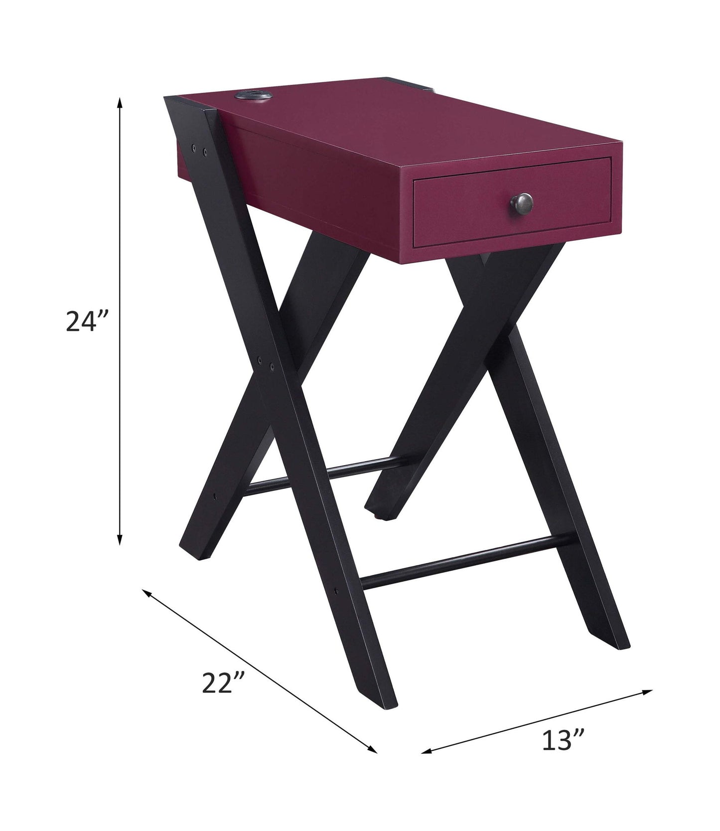 Fierce - Accent Table With Built In USB Port