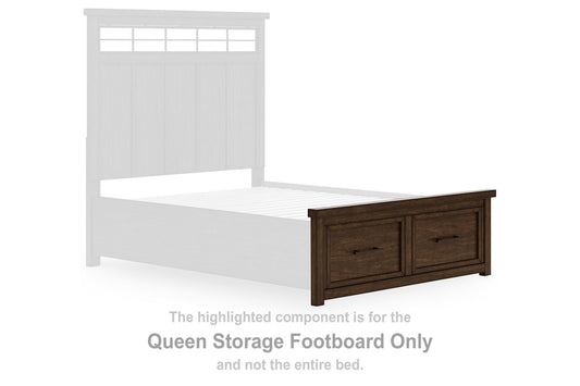 Taffenbrook - Queen Storage Footboard - Medium Brown