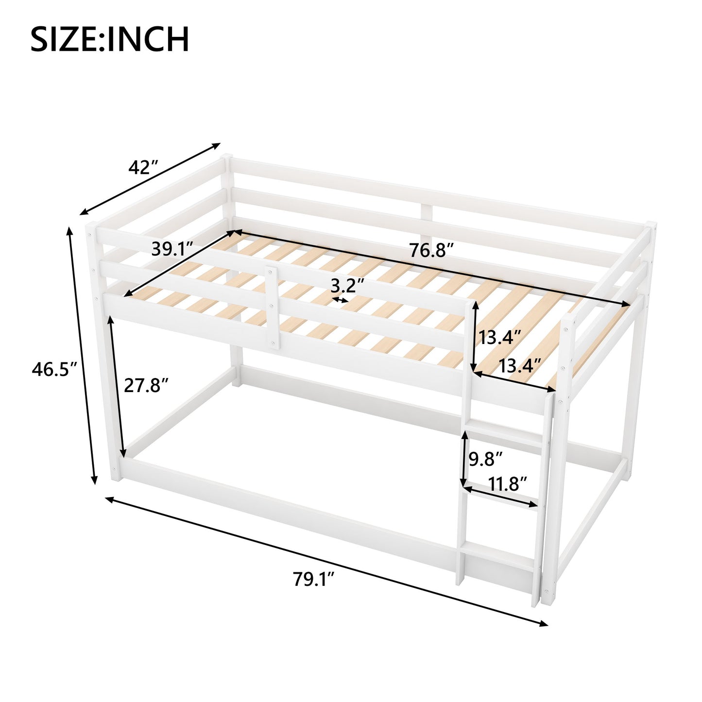 Floor Bunk Bed With Ladder