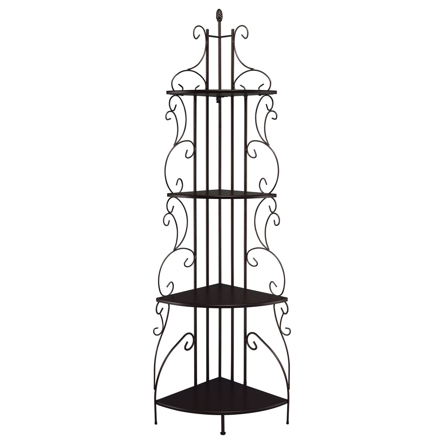 4 Shelf Corner Bookcase - Cappuccino