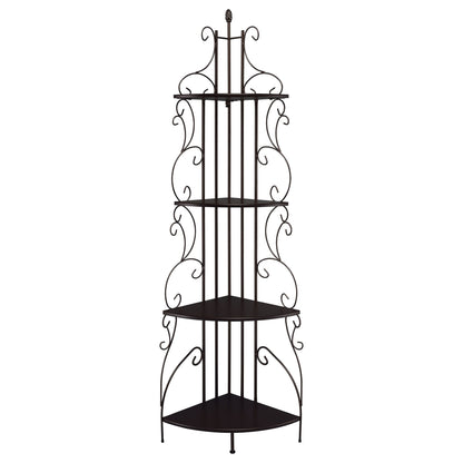 4 Shelf Corner Bookcase - Cappuccino