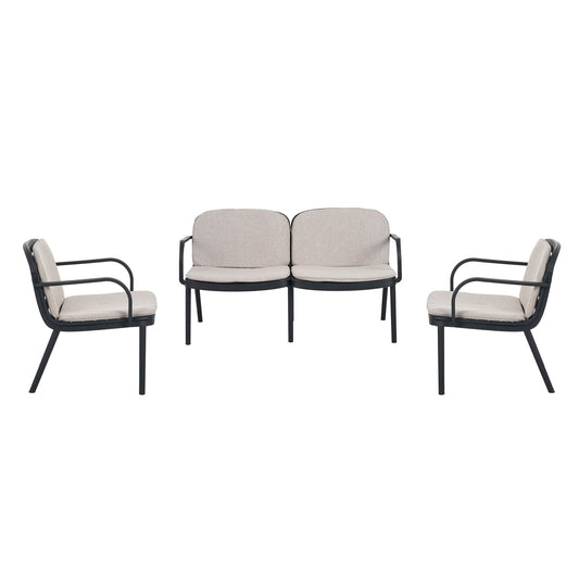 Luna - Outdoor Patio 3 Pieces Chat Set