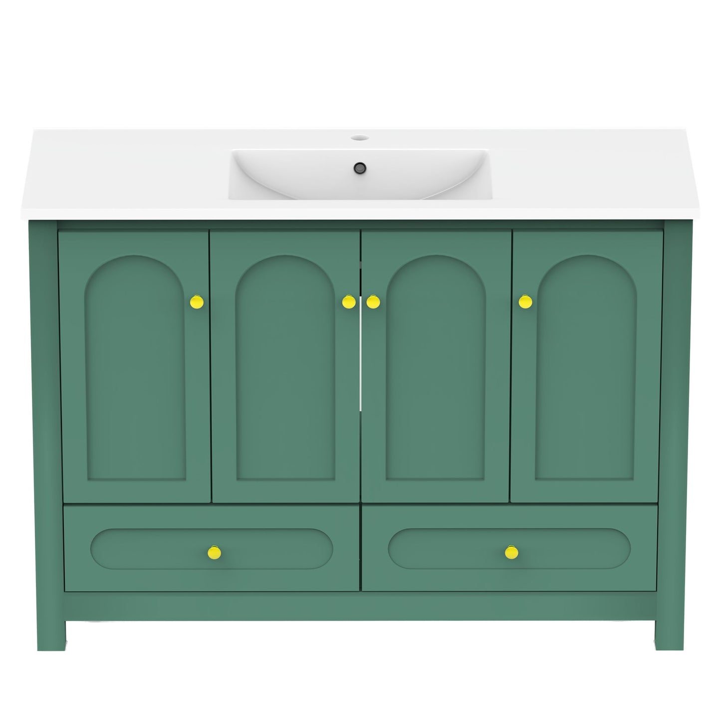 Bathroom Vanity With Sink Combo, 4 Soft Close Doors And 2 Drawers