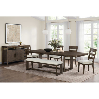 Side Server With Glass Inlay - Dark Oak
