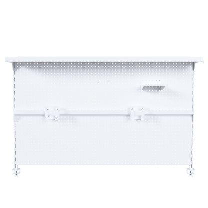 Clamp On Desk Pegboard With Single Monitor Stand
