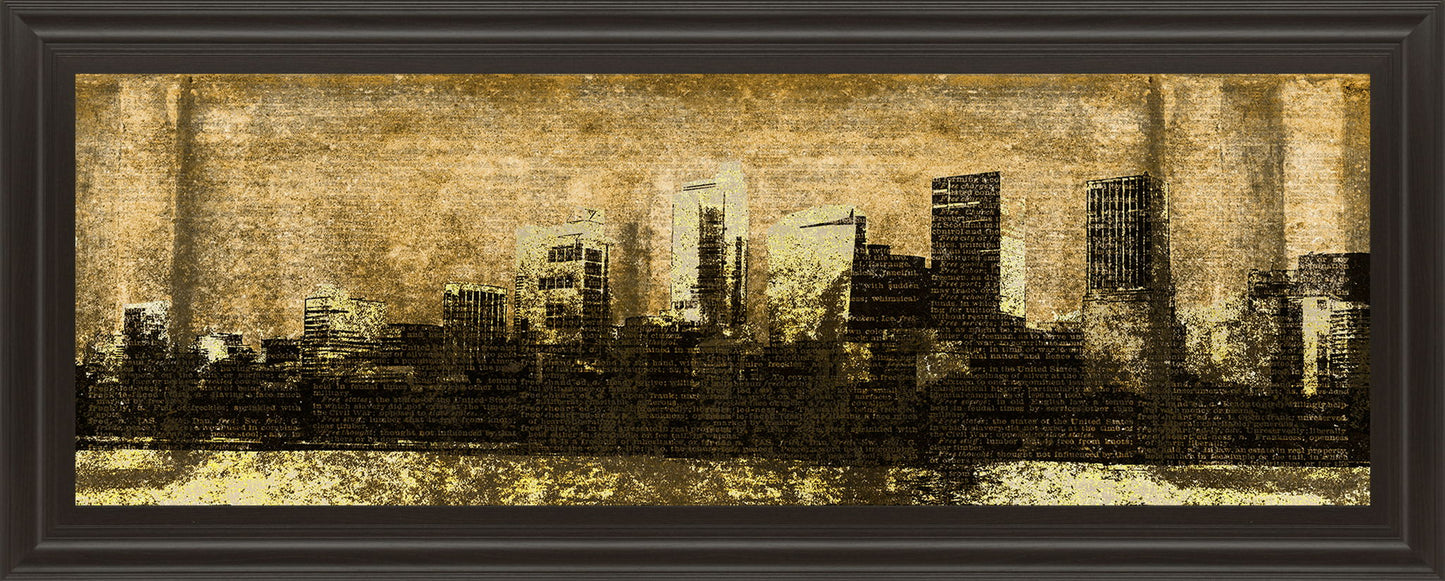 Defined City I By Sd Graphic Studio - Framed Print Wall Art - Beige