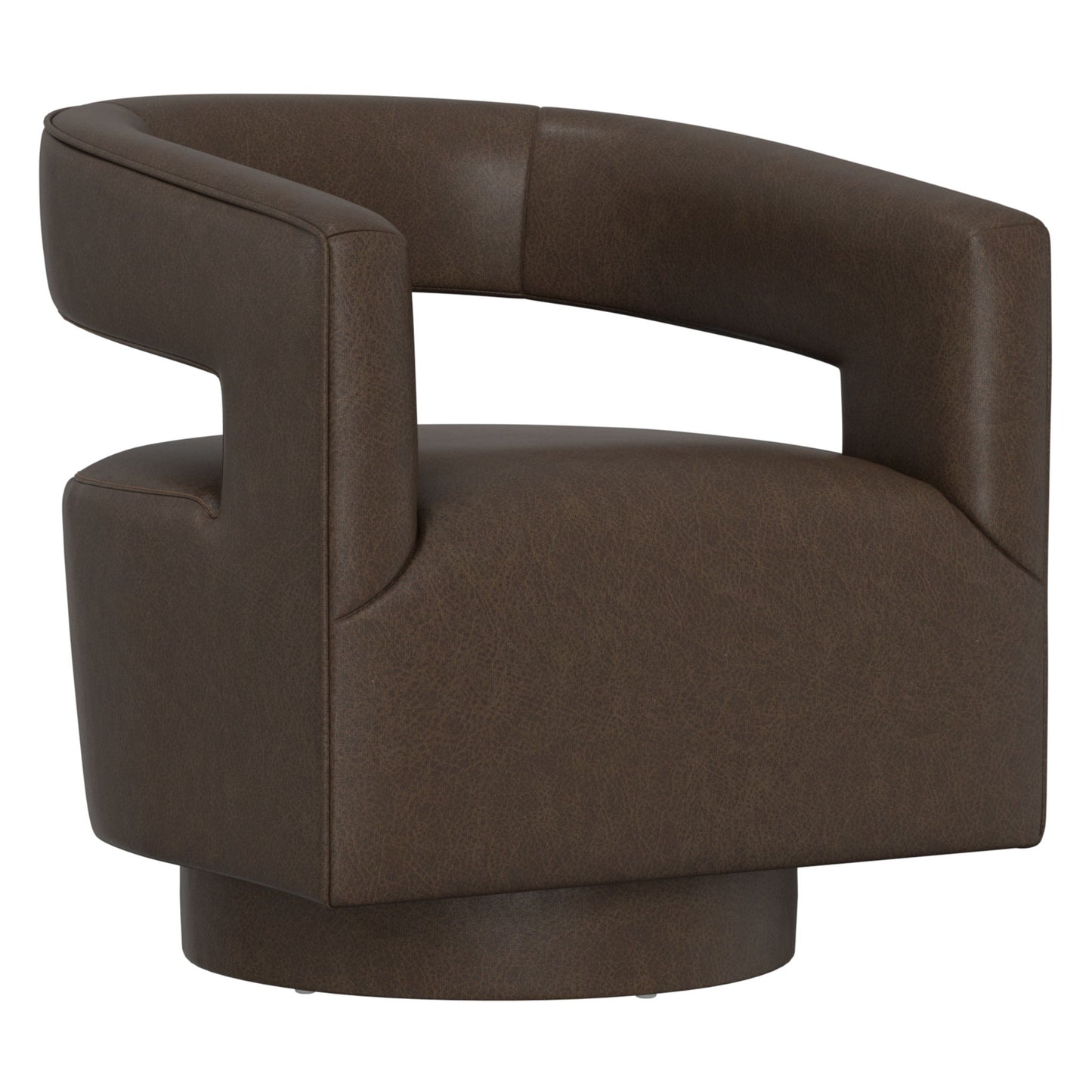 Swivel Accent Chair With Geometric Backrest