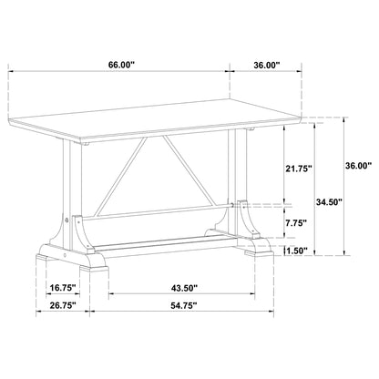 Tremont - Counter Height Dining Table - White