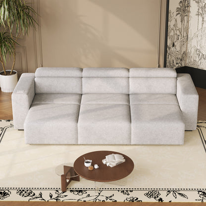 3 Seater Power Recliner Sofa With Wireless Charging And Remote Control