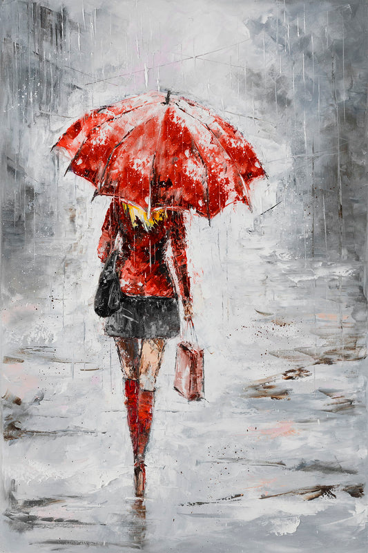 Small - City In The Rain I By Jolanta Kowalik - Gray