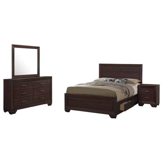 Copper - 4 Piece Eastern King Bedroom Set - Brown