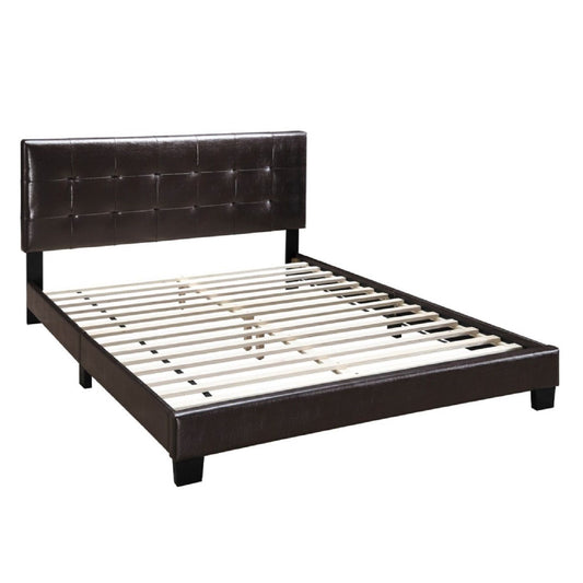 Contemporary Style Bed, Rectangle Headboard