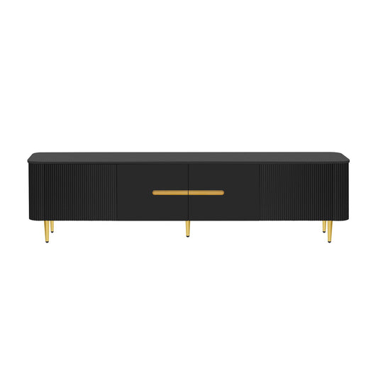 TV Stand For TVs, Media Console With 4 Spacious Cabinets For Living Room