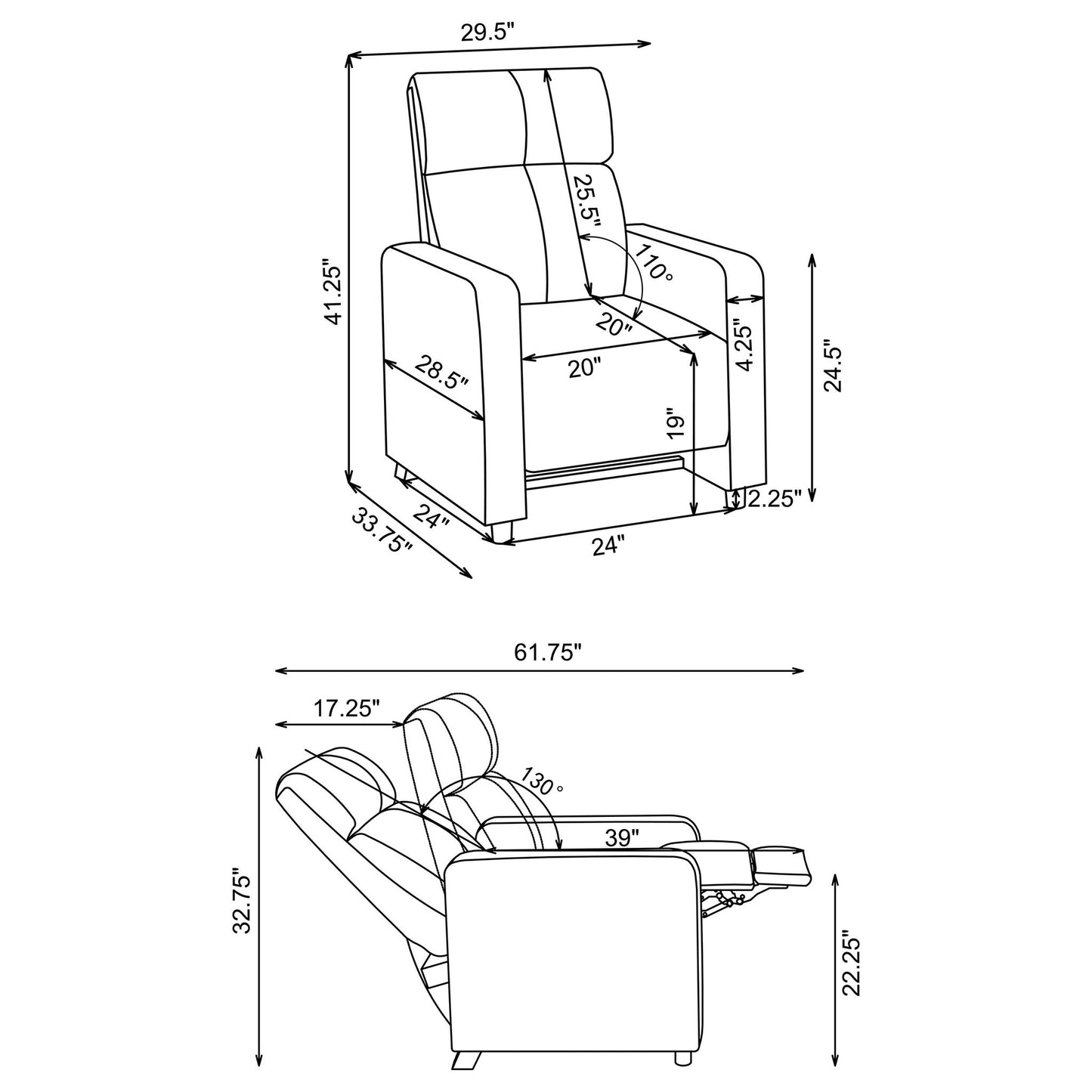 Warren - 5 Seater Home Theater With 2 Wedge Consoles - Black
