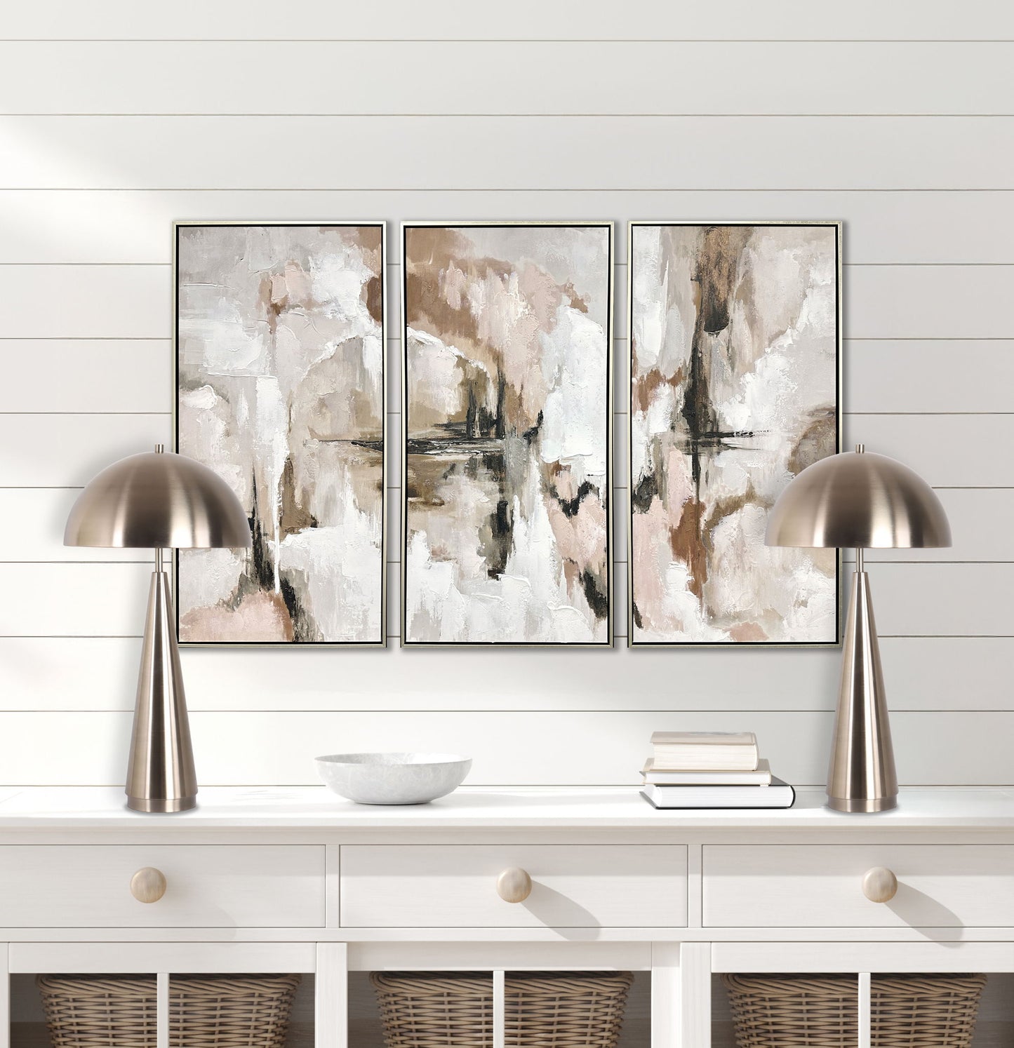 "Brass Taper" Metal Table Lamp (Set of 2) - Antique Brass