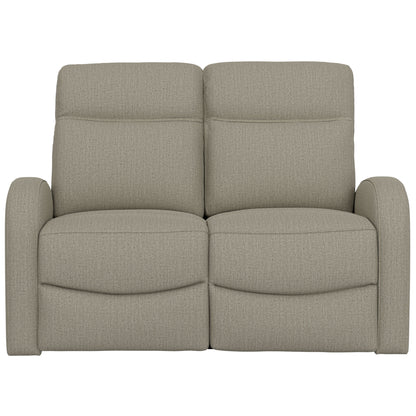 Manual Reclining Loveseat With Dual Seating Support For Living Room
