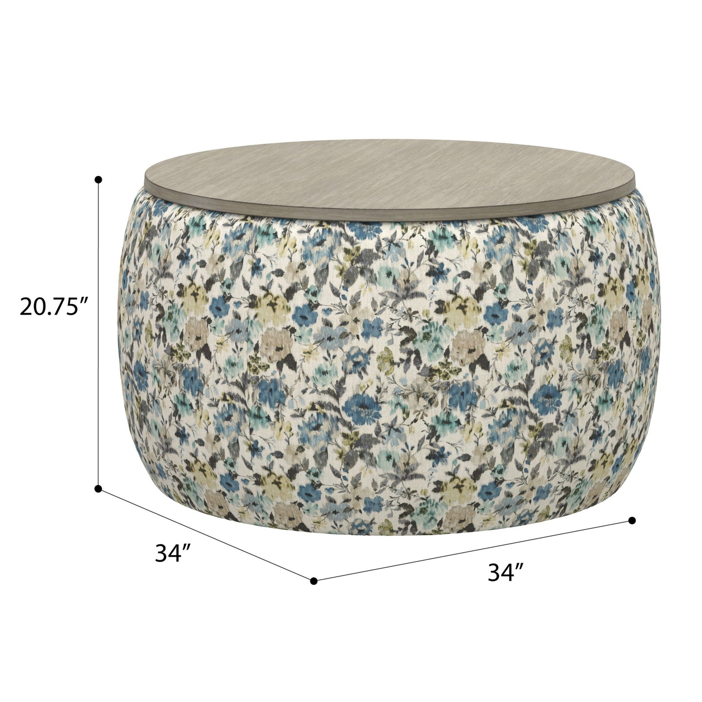 Storage Ottoman - White
