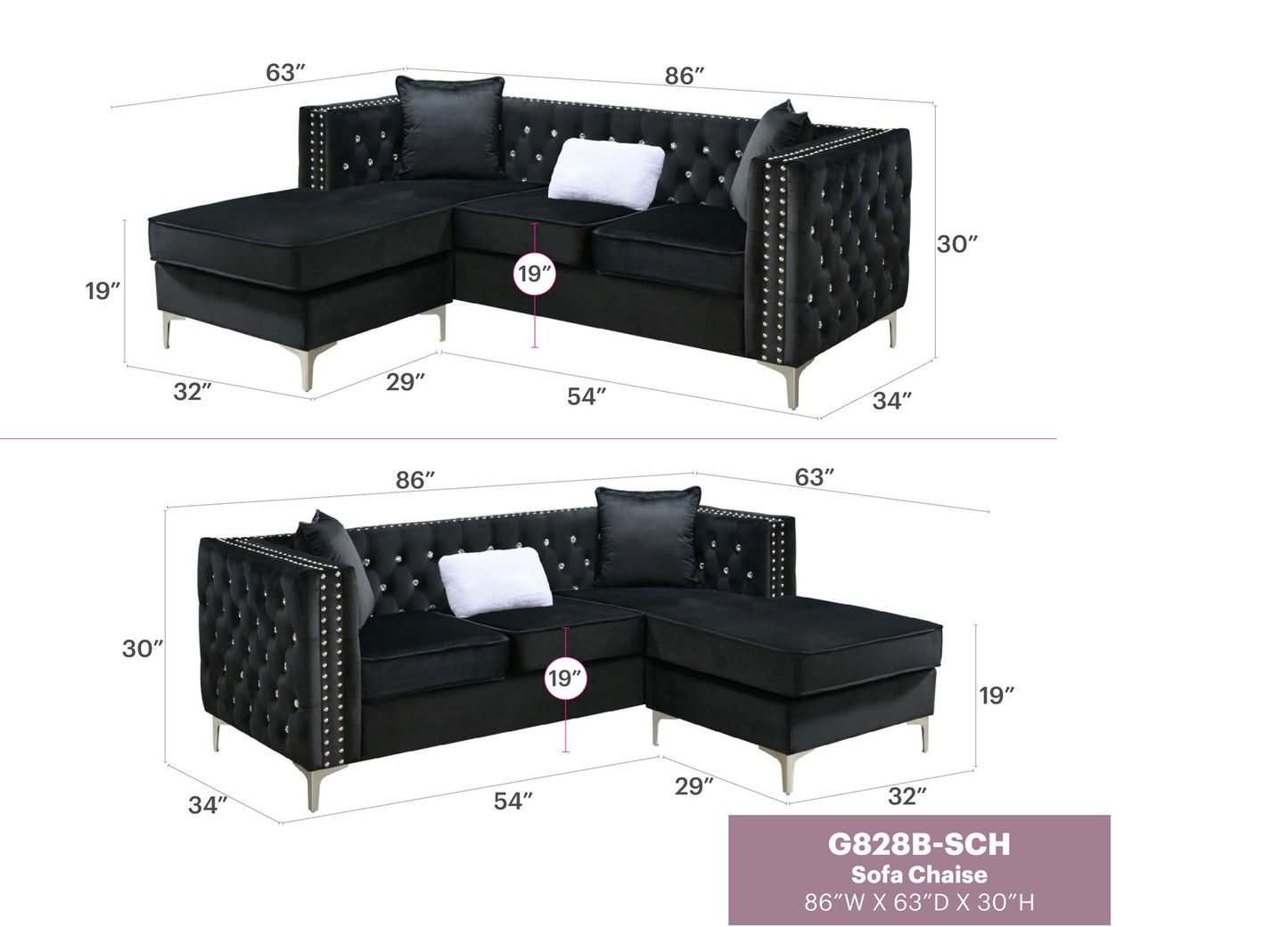 Paige - Sofa Chaise