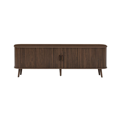 70" TV Stand, Media Center With Ample Storage - Dark Brown