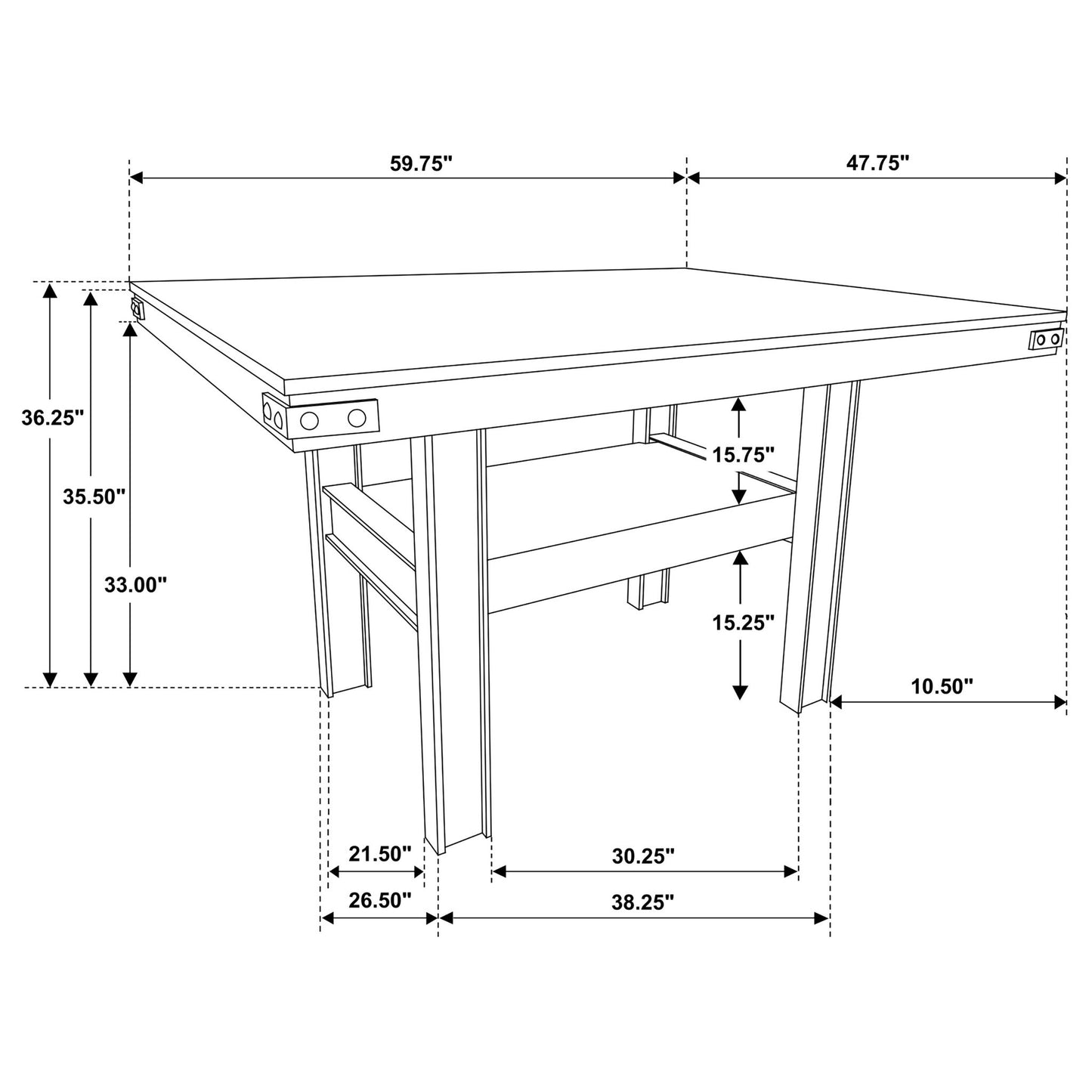 Walden - Counter Height Dining Table - Oak
