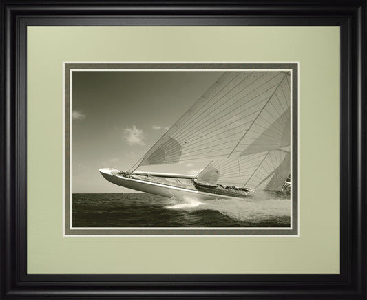 Sea Spray Il By Michael Kahn - Framed Print Wall Art - Gray