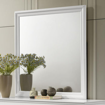 Louis Philippe - 38.25" Dresser Mirror - White