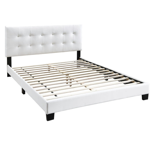 Contemporary Style Bed, Rectangle Headboard