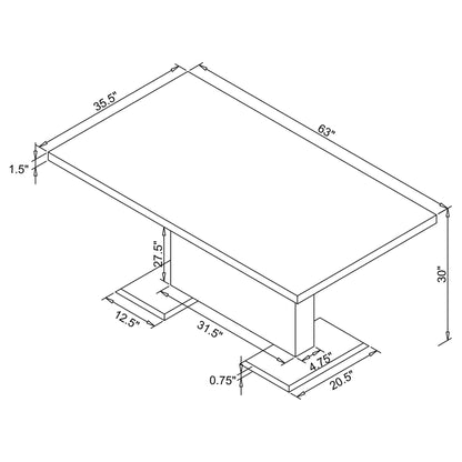 Wenzl - 5 Piece Dining Table Set