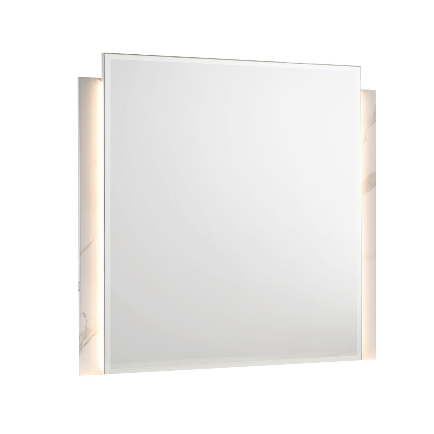 Altima - LED Dresser Mirror With Integrated Vertical Light Strips (Dresser Not Included) - Gray